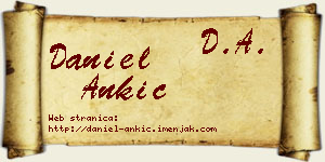 Daniel Ankić vizit kartica